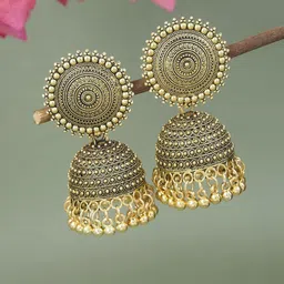 I Jewels Contemporary Jhumkas Earrings-picture-37