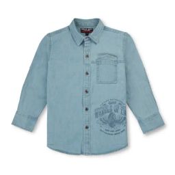 Gini & Jony Kids Blue Printed Full Sleeves Shirt-picture-14