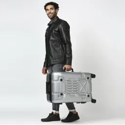 NAKURU Roamwise Gear Mercury Textured Hard Medium Trolley Bag -26 cm image 2