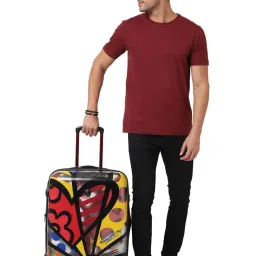 HEYS Britto Multicolor Printed Hard Medium Trolley Bag -26 cm image 2