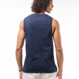 Bewakoof Navy Blazer Relaxed Fit Solid Vest image 2