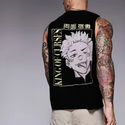 Rigo Black Blended Printed Vest image 2