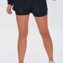 Forever 21 Black Regular Fit Shorts-image-72