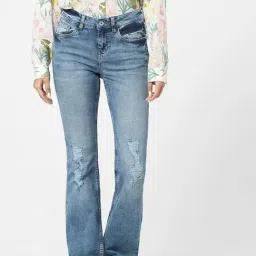 Vero Moda Blue Distressed Jeans-image-9