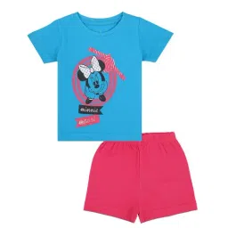 Bodycare Kids Royal Blue & Pink Minnie & Friends Printed T-Shirt with Shorts-picture-44