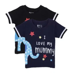 Bodycare Kids Navy & Black Cotton Printed T-Shirt (Pack of 2)-picture-37