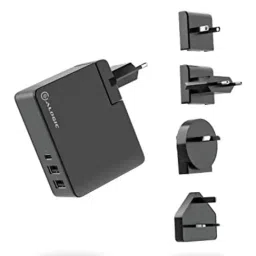 ALOGIC 3 Port USB-C & USB-A 45W Travel Charger with Multi Country Plugs (Black)-picture-37
