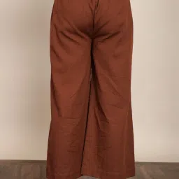 KAORI BY SHREYA AGARWAL Brown Blended Solid Pants image 2