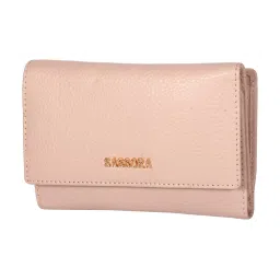 Sassora Lyla Light Pink Small Leather Wallet for Women image 2