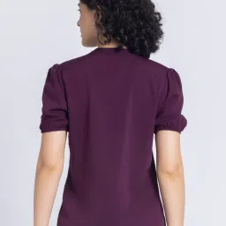 SHAYE Purple Printed Top image 2