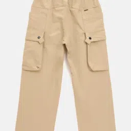 Blue Giraffe Boys Beige Pure Cotton Trackpants image 2