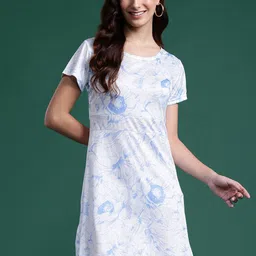 DressBerry Floral Print A-Line Dress-image-26