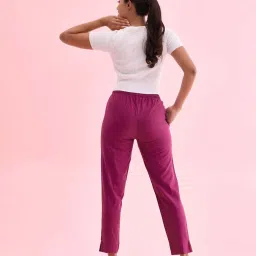 Go Colors! Purple Cotton Pencil Pants image 2
