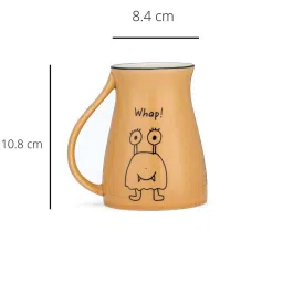 Clay Craft Fine Ceramic Jumble Printed Milk/Tea/Coffee Mugs - 2 Piece - 350 ml each - For Home/Office/Gifting Purpose image 2