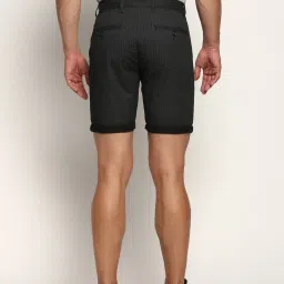showoffff SHOWOFF Charcoal Slim Fit Striped Shorts image 2