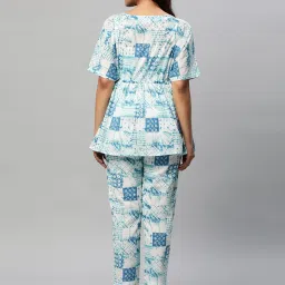 Kami Kubi Blue Printed Top With Trousers image 2