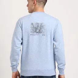 Turtle Light Blue Relaxed Fit Printed Sweatshirt image 2