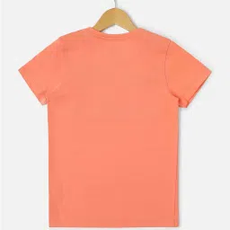 Allen Solly Kids Peach Cotton Printed T-Shirt image 2