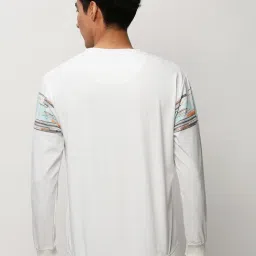 showoffff SHOWOFF White Slim Fit Printed Sweatshirt image 2