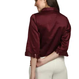 Smarty Pants Maroon Regular Fit Shirt image 2