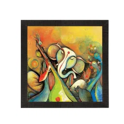 eCraftIndia Lord Ganesha Satin Matt Texture UV Art Painting image 2