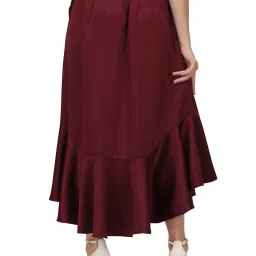 Smarty Pants Maroon Below Knee Skirt image 2