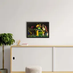 eCraftIndia Radha Krishna Matt Textured UV Art Painting image 2