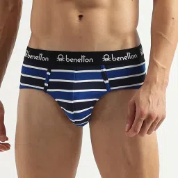 United Colors of Benetton Multi Regular Fit Striped Briefs - Pack of 2 image 2