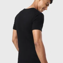 Bewakoof Jet Black Cotton Regular Fit Printed T-Shirt image 2