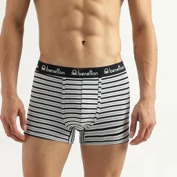 United Colors of Benetton Multi Regular Fit Striped Trunks - Pack of 2 image 2
