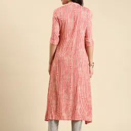 showoffff SHOWOFF Coral Striped Kurta image 2