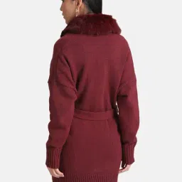 Kazo Belted Cape With Detachable Fur Collar image 2