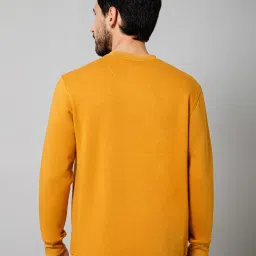 Cantabil Mustard Regular Fit Printed Round Neck Sweatshirt image 2
