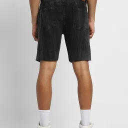 Forever 21 Black Cotton Regular Fit Denim Shorts image 2