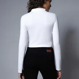 High Star White Crop Top image 2