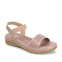 Carlton London Women's Peach Ankle Strap Wedges image 2