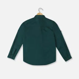 Allen Solly Boys Green Cotton Textured Full Sleeves Shirt image 2
