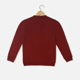 Allen Solly Boys Maroon Printed Full Sleeves Sweatshirt image 2