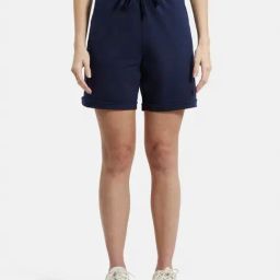 Jockey AW23 Women's Super Combed Cotton Rich Regular Fit Shorts with Side Pockets-picture-20