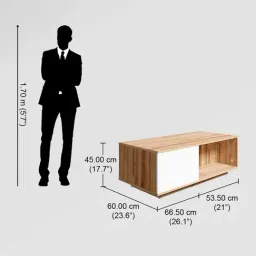 Godrej Interio Harmony Large Brown Engineered Wood Coffee Table image 2