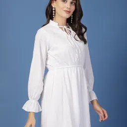 Style Quotient White Self Dresses image 3
