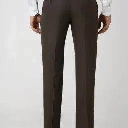 Van Heusen Brown Slim Fit Trousers image 2