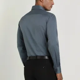 Allen Solly Grey Cotton Regular Fit Checks Shirt image 2