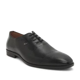 Louis Philippe Men's Black Brogue Shoes image 2