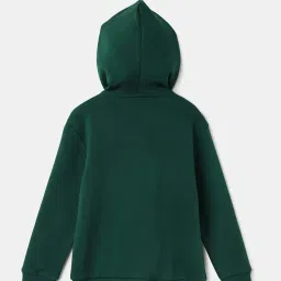 United Colors of Benetton Kids Green Printed Full Sleeves Sweatshirt image 2