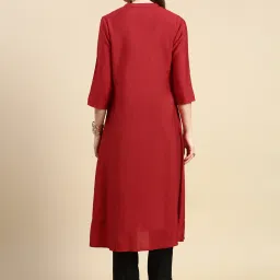 showoffff SHOWOFF Red Regular Fit Kurta image 2