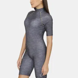 Zelocity by Zivame Grey Printed Swimsuit image 3