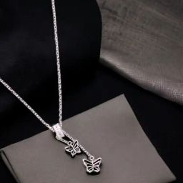 Taraash 92.5 Sterling Silver Butterfly Pendant with Chain for Women & Girls-picture-39