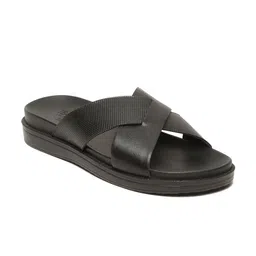 Teakwood Leathers Men Slip On Criss - Cross Comfort Slippers Sandals image 5