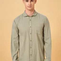 Byford By Pantaloons Desert Sage Slim Fit Shirt-image-62